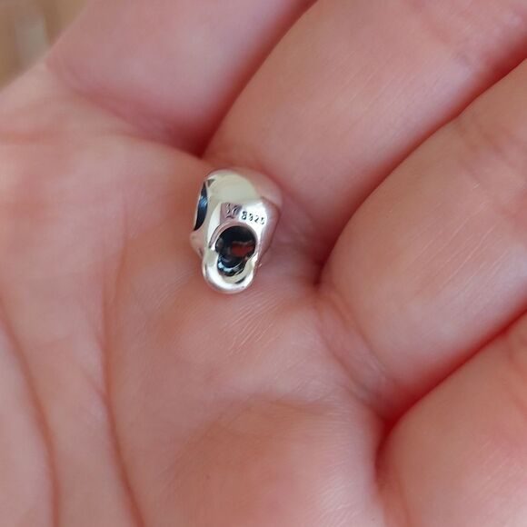 925 Sterling Silver Skull Charm - Picture 8 of 9